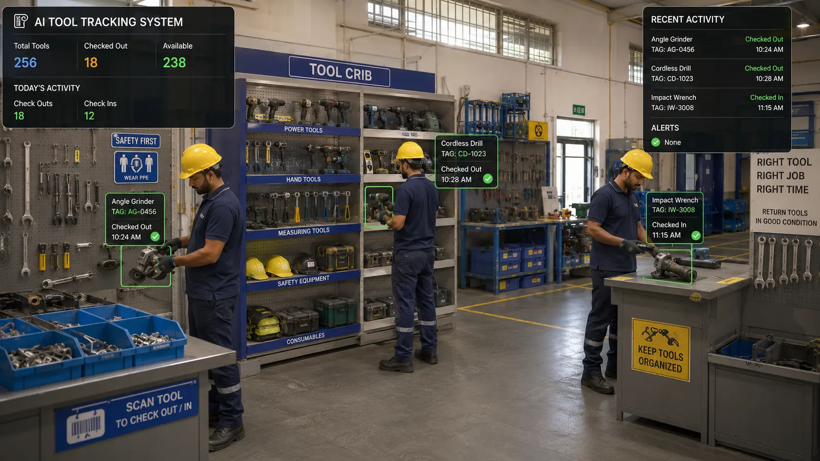 Tool & Equipment Checkout - Asset and inventory tracking dashboard preview