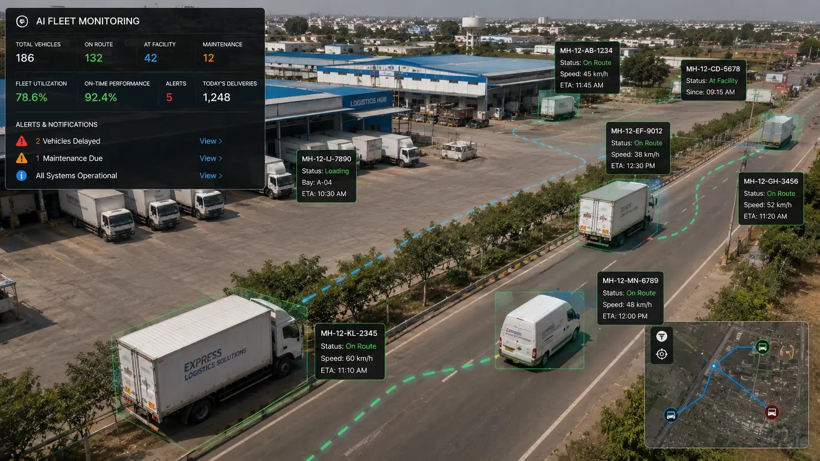 Vehicle Fleet Monitoring - Asset and inventory tracking dashboard preview