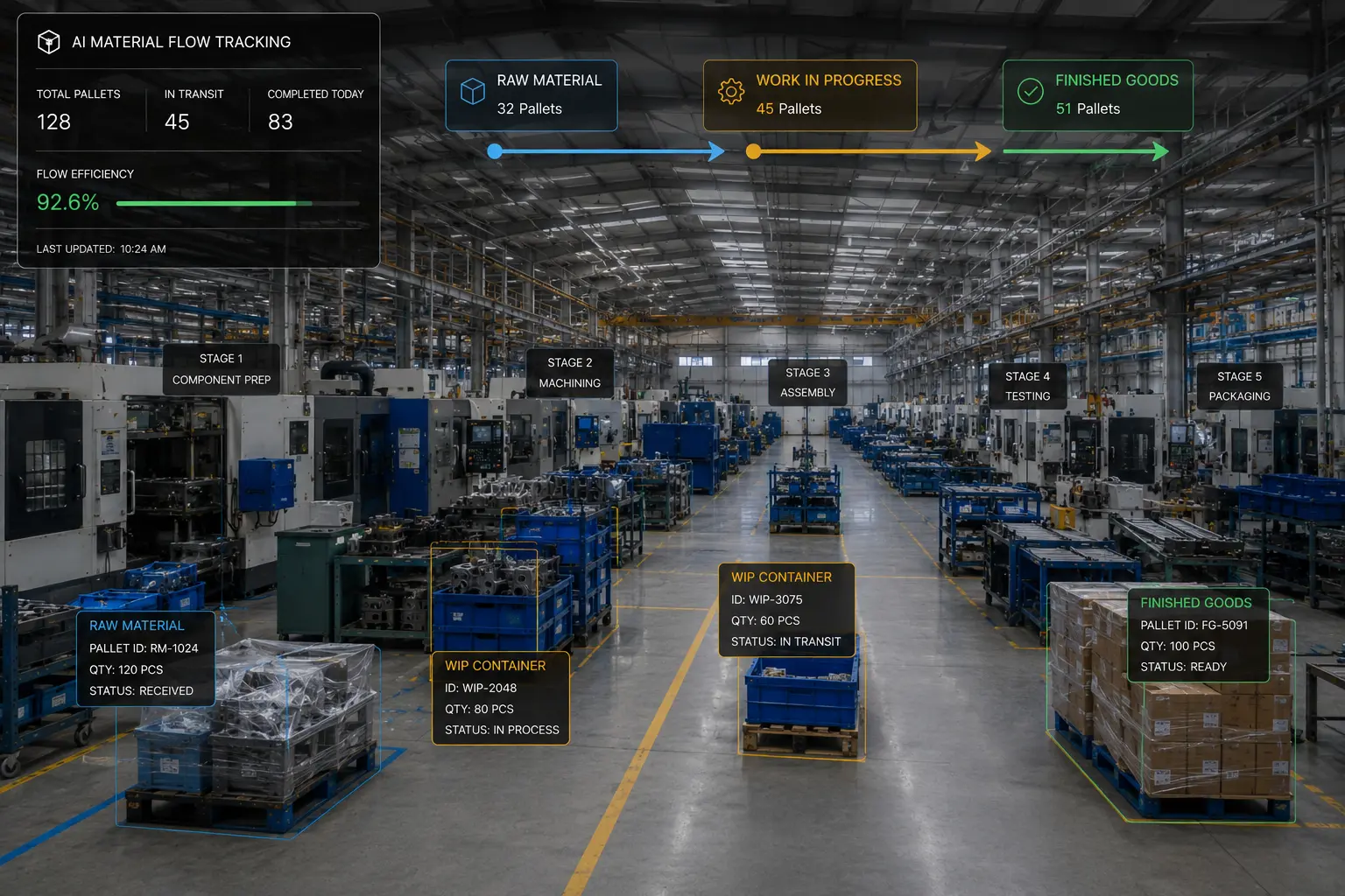 Material Flow Tracking - Operations monitoring dashboard preview