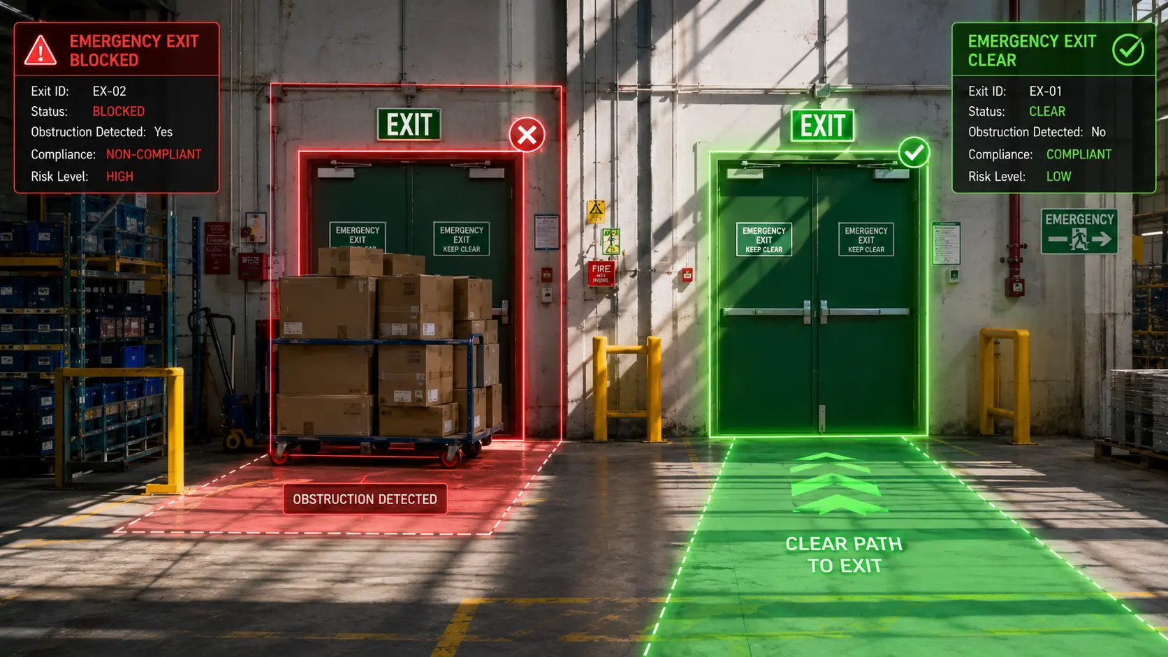 Emergency Exit Monitoring - Safety monitoring dashboard preview