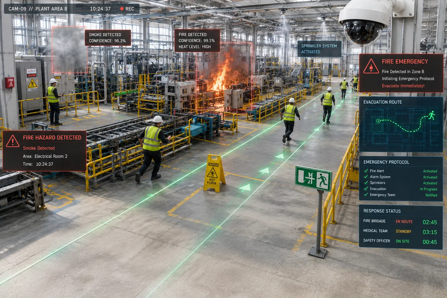 Fire & Smoke Detection - Safety monitoring dashboard preview