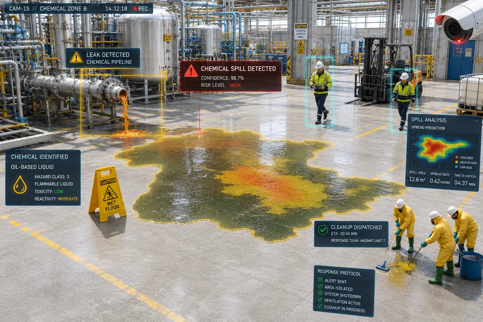 Spill Detection - Safety monitoring dashboard preview
