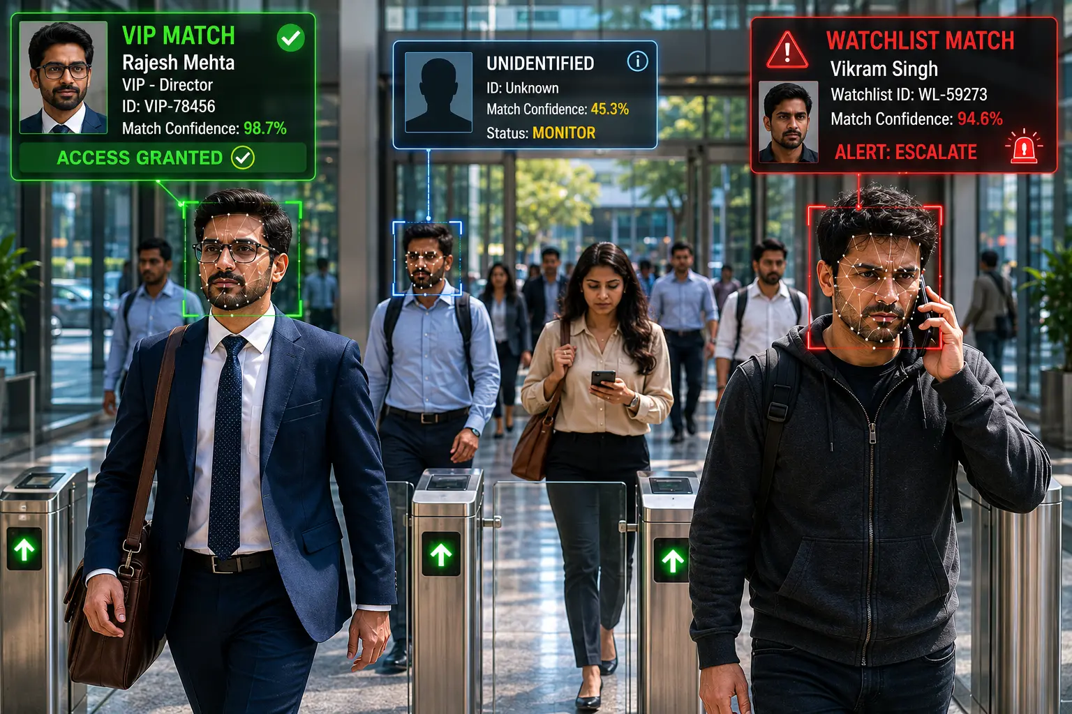 Facial Recognition - Security and surveillance monitoring preview
