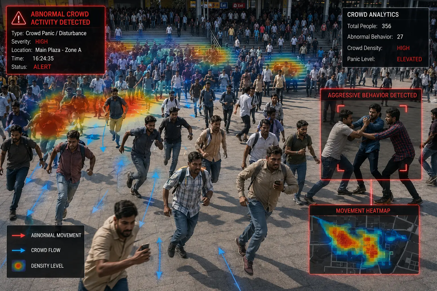 Crowd Behavior Analysis - Security and surveillance monitoring preview